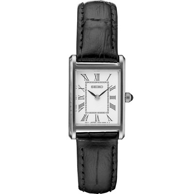 Seiko Watch Ladies' Essentials Collection Stainless Steel Retangle Case