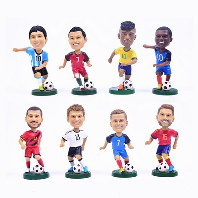 Customized Vinyl Resin World Cup Team Members Ornaments Plastic Figurine