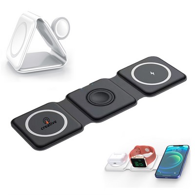 3-IN-1 15W Wireless Travel Charger