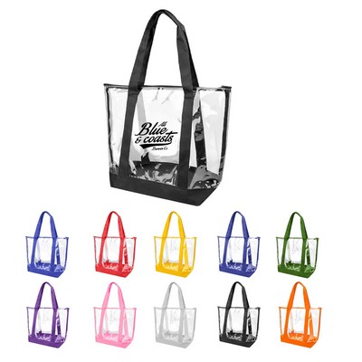 Water-resistant Clear Stadium Tote Bag