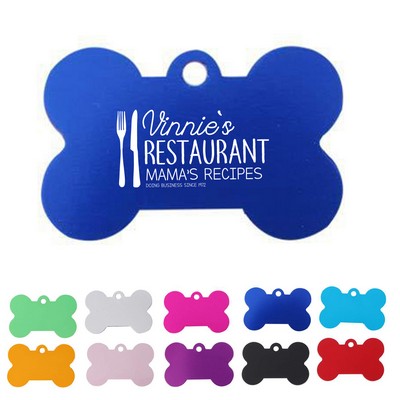 Bone Aluminum Dog Tag