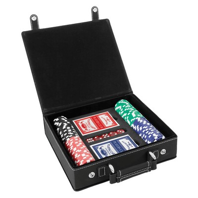 Leatherette 100 Chip Poker Set