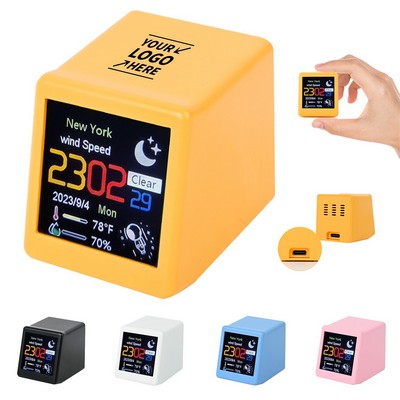 Smart Weather Station Clock WIFI Update Desktop Ornament