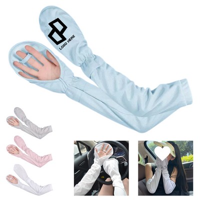 Ice Silk Cooling Arm Sleeves W/ Palm Cover