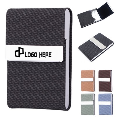 Pu Leather Business Filp-Top Card Holder