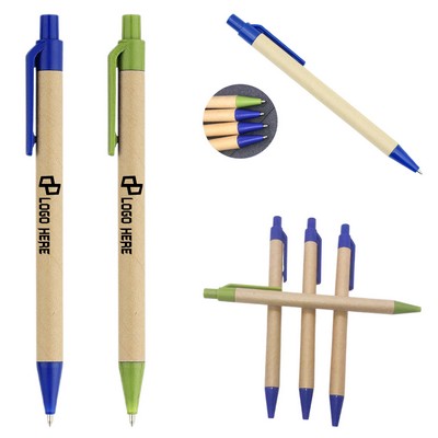 Eco-Friendly Kraft Paper Two-Tone Ballpoint Pen