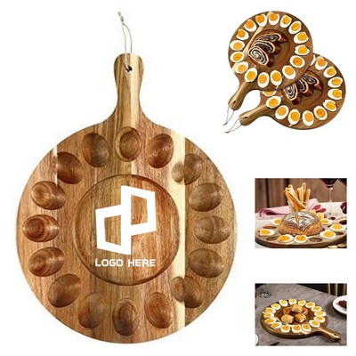 Wooden Egg Platter