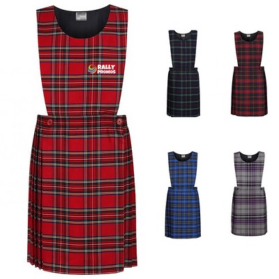 Girl Students Uniforms Checked Plaid Jumper