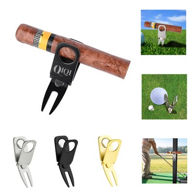 Magnetic Cigar Holder Golf Divot Tool