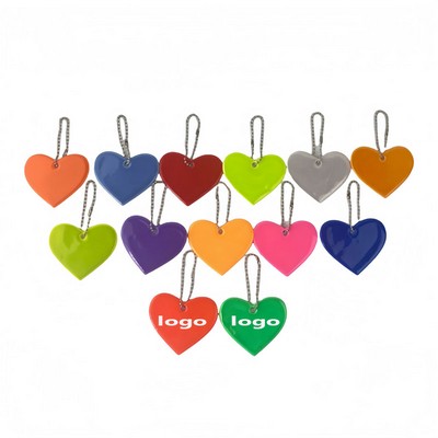 PVC Reflective Pendant Keychain(Heart)