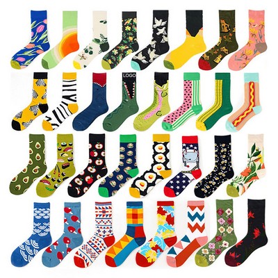 Spring Oil Painting Medium Tube Socks