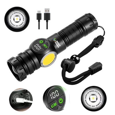 USB Rechargeable Micro Magnetism Flashlight