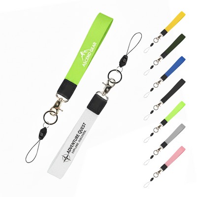 1" Wide Polyester Wristlet Keychain