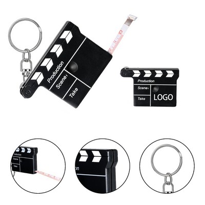 Director Clapboard Tape Measure Keychain