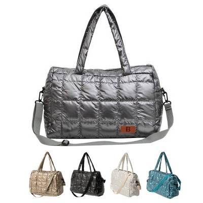 Puffer Tote Bag w/ Strap
