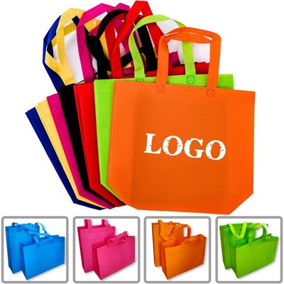 Custom Eco Friendly Non Woven Reusable Tote Bag 14"x10"x4"