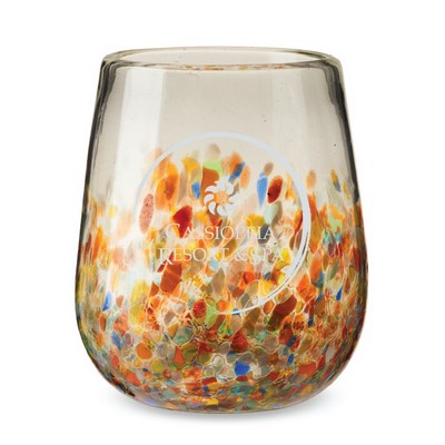 Twine Living® Artistico Stemless Recycled Wine Glass, set of 2