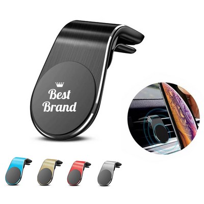 L-Shaped Air Outlet Vent Magnetic Phone Holder