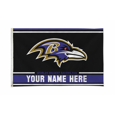 Baltimore Ravens Personalized NFL® Flag (3'x5')