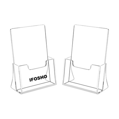 Clear Acrylic Brochure Holder File Display Stand for Office Counter or Retail