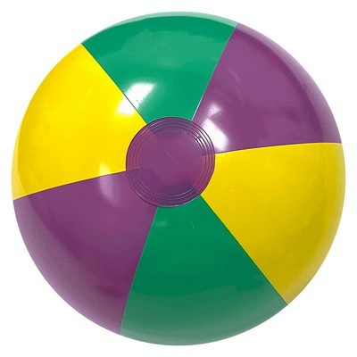 16"Deflated Inflatable Mardi Gras Beach Ball