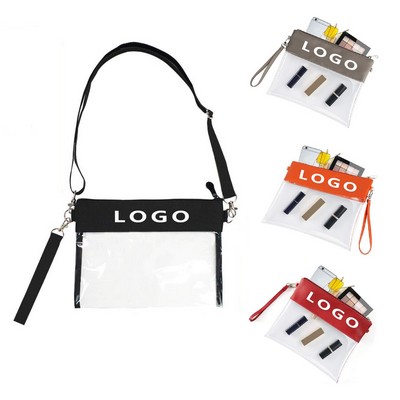 PU Leather Clear Crossbody Bag