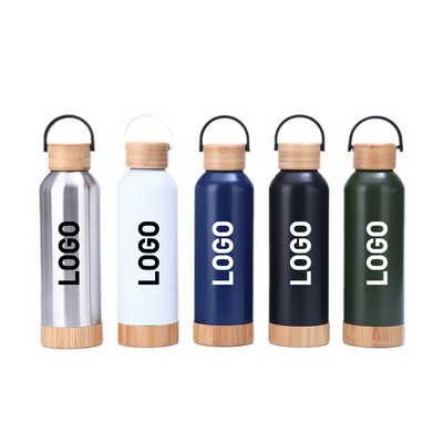 Bamboo-Base Sports Bottle 17 oz