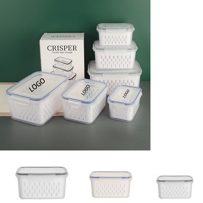 PP Double-layer Fresh-keeping Box Set