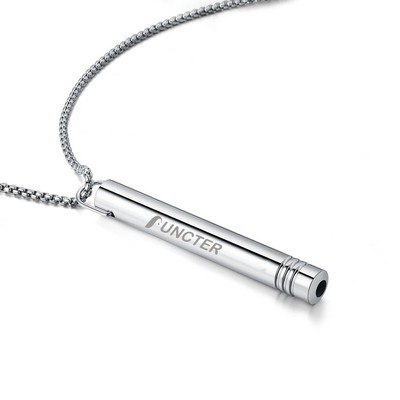 Stainless Steel Whistle Pendant Necklace