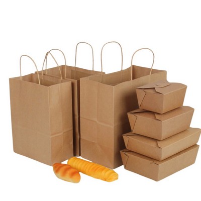 Many Size Customizable Brown Kraft Paper Bag