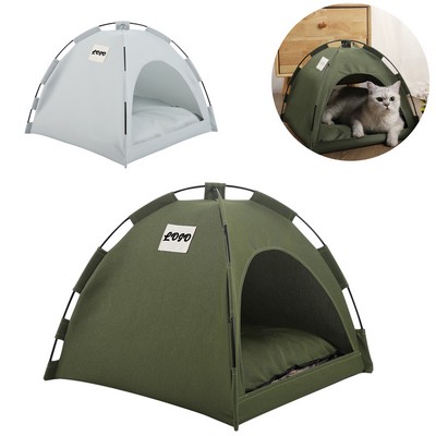Portable Kitten Tents Pet House With Soft Mat
