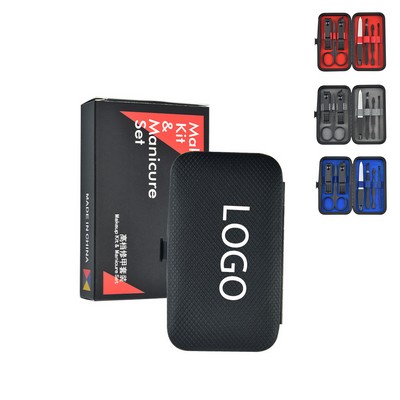 7 Pieces Manicure Set w/Leather Case