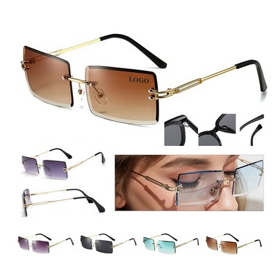 Luxury Frameless Square Sunglasses