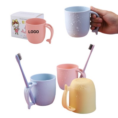 Dolphin-shaped Children's Toothbrush and Gargle Cup