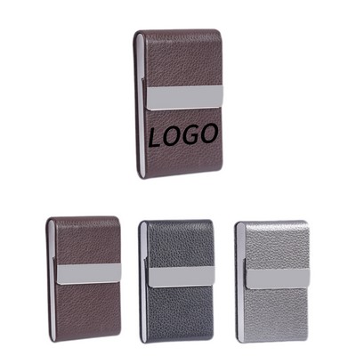 Stainless Steel Leather Cigarette Case