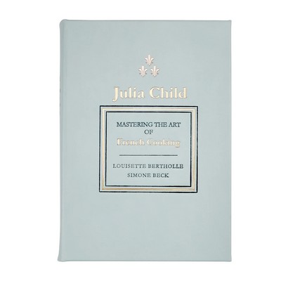 Julia Child Mastering the Art of French Cooking Navy Leather Bound Book