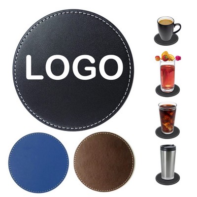 PU Leather Round Coaster