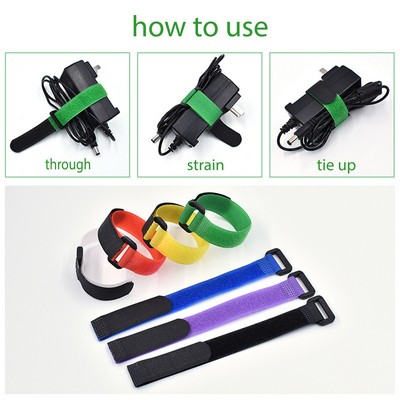 Customized Hook And Loop Cinch Straps Adjustable