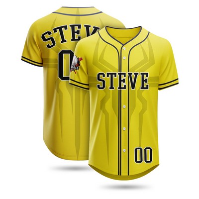 Men's Sublimated Upf Drifit Full Button Baseball Jersey