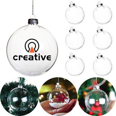 3.15" Clear Hanging Decor Balls