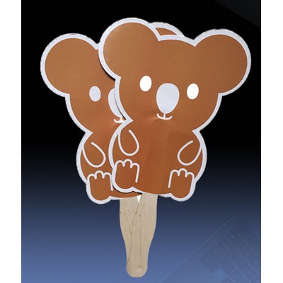 Costom Koala Shape Summer Fan W/ Wood Handle