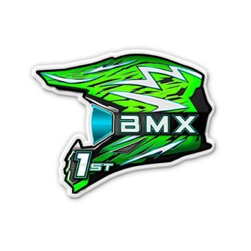 Acrylic Plaque Helmet Shape 8", Clear 1/8Th Inch - Green