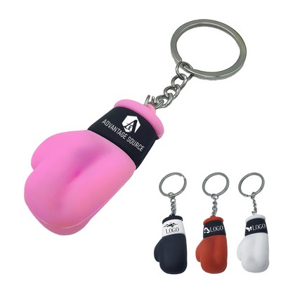 Boxing Glove PVC Keychain Accessory