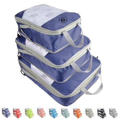A set of 4 packing cubes in varying sizes