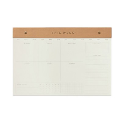 Weekly Postbound Notepad, 9.75 X 14" - Camel - Wnp-1002 - Wnp-1002