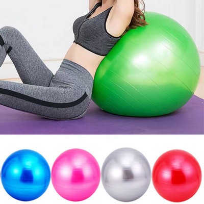 22"D Anti-Burst Donut Yoga Ball - Extra Thick Fitness Balance Ball for Core Training & Pilates