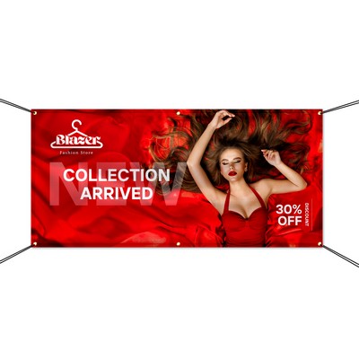 Premium Custom Vinyl Banners with Top and Bottom Pole Pockets (1' x 1ft/SQFT)