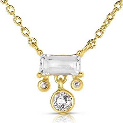 Jilco White Topaz Charm Necklace