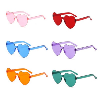 Neon Heart Shaped Sunglasses