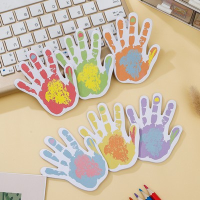 Custom 30 Sheets Adhesive Palm Shape Notepad Bookmarks